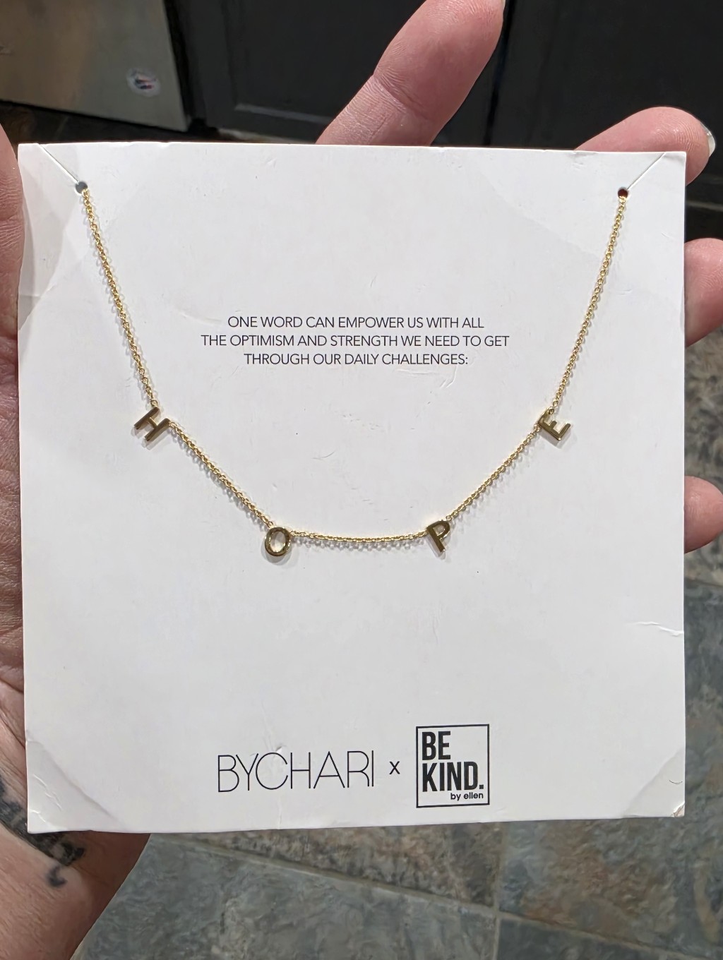 Bychari X Be Kind By Ellen "Hope" Necklace - Msrp $100 - Nwt — image 3 of 8
